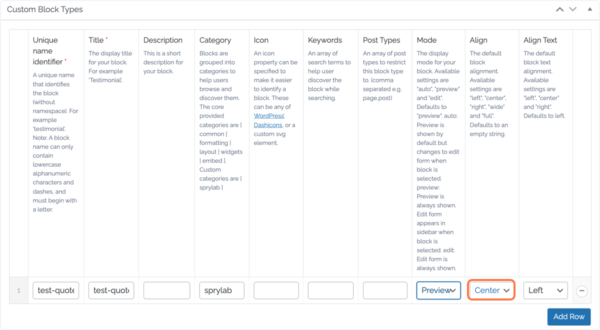 Select your preferred Alignment for the block to be displayed Select your preferred Alignment for the block to be displayed