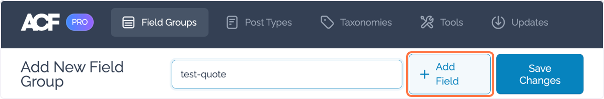 Click on 'Add Field' Click on 'Add Field'