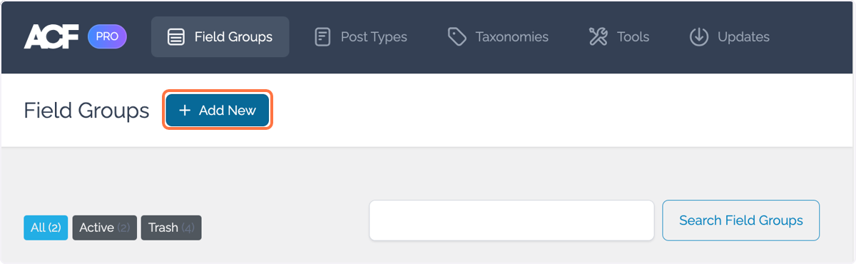 Click on 'Add New' Click on 'Add New'