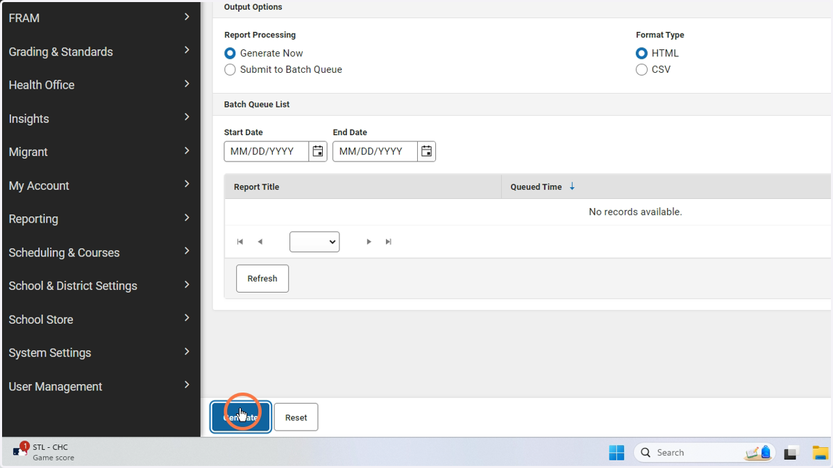 Choose your settings. Click Generate.