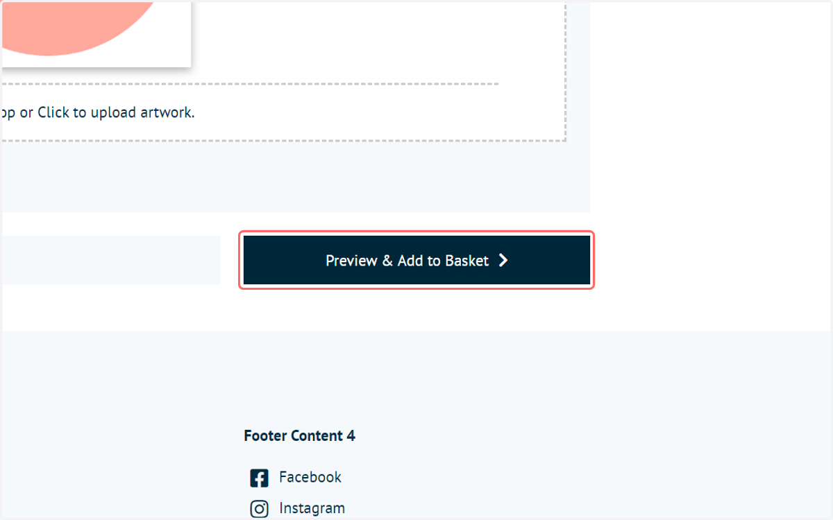 Users can then proceed to the next step, where they are first able to preview the full PDF then add the product to their basket.