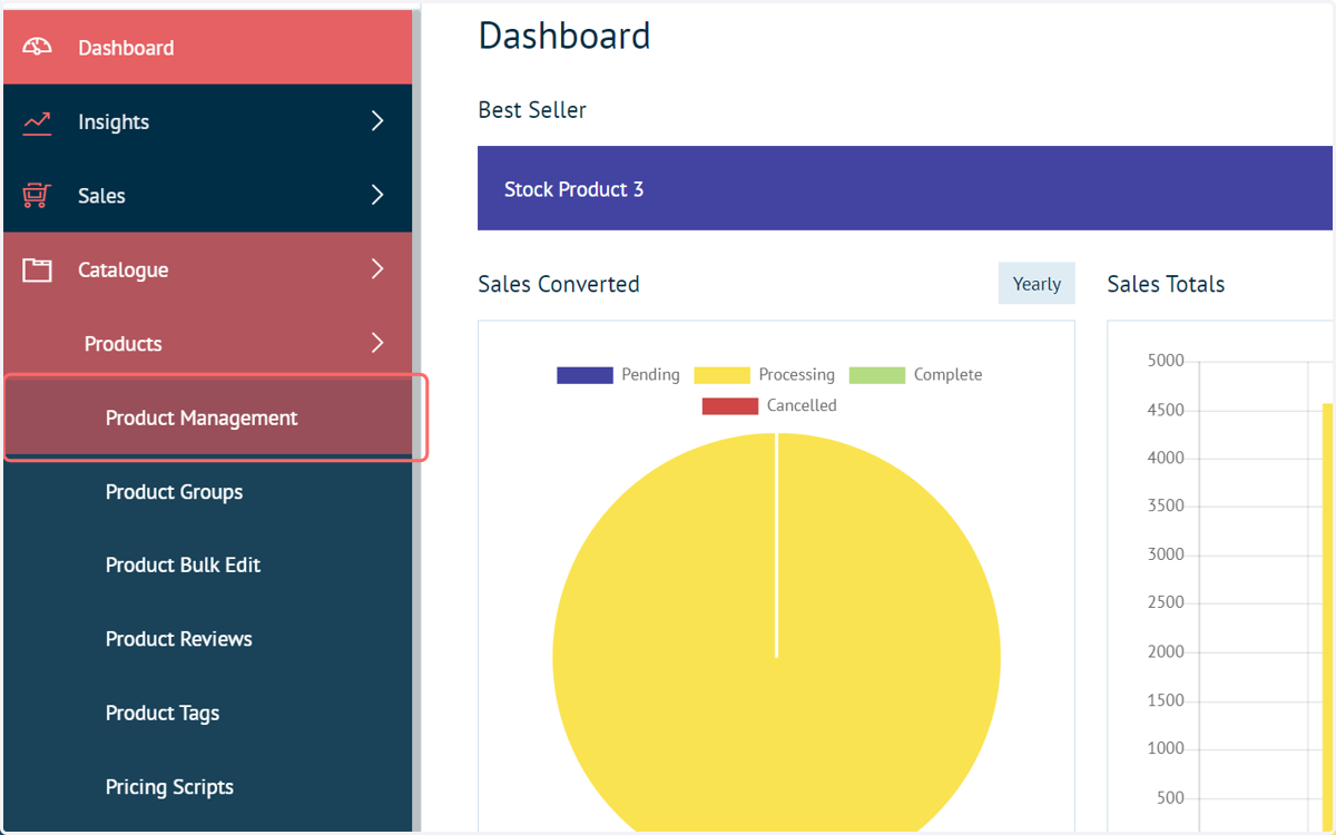 We will begin by creating a new Multi Part product. Navigate to Product Management.