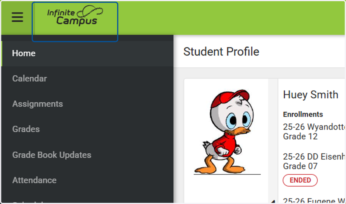 This is done through the students portal - You will want start on your student profile