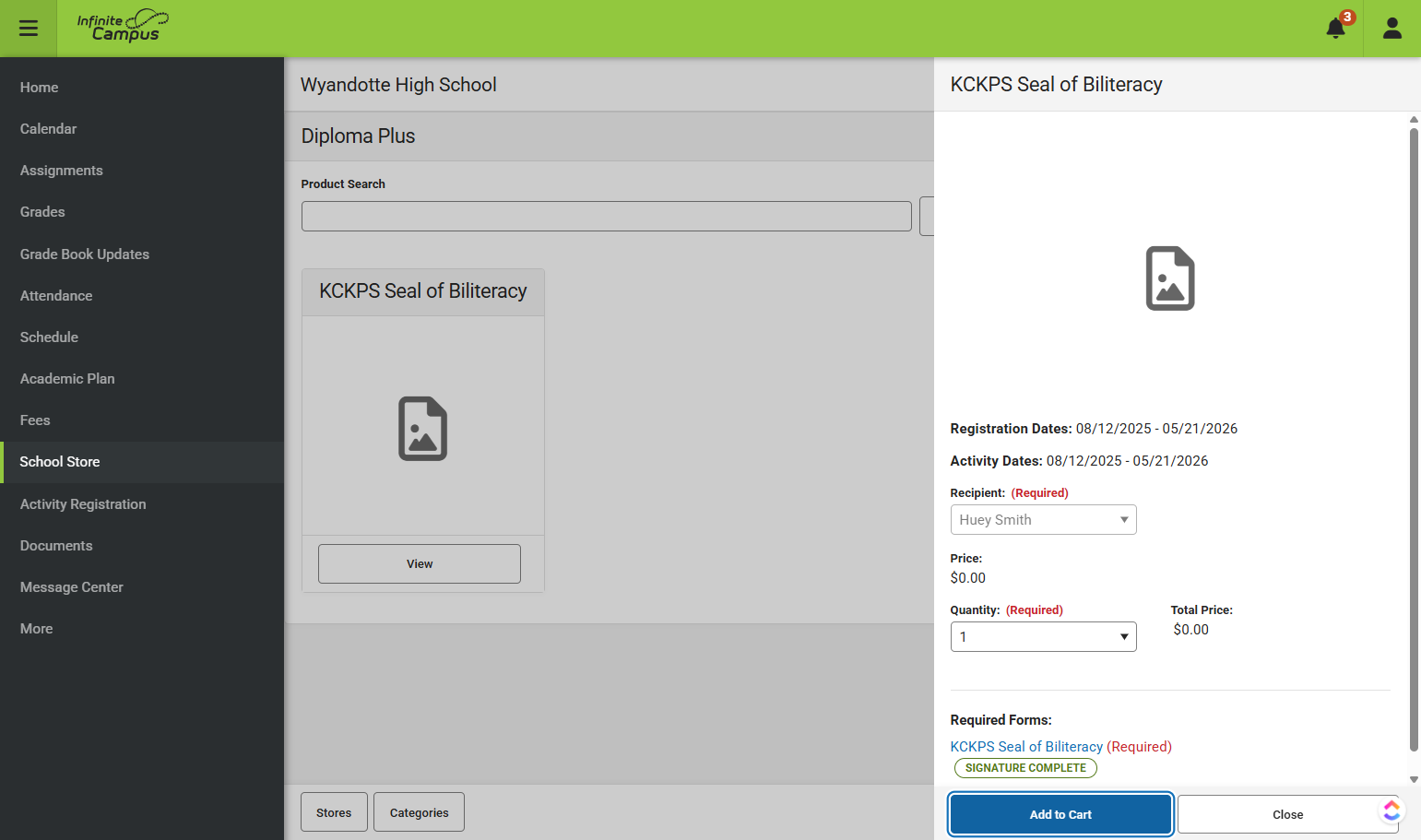 You will have to "Add to Cart" to complete the process