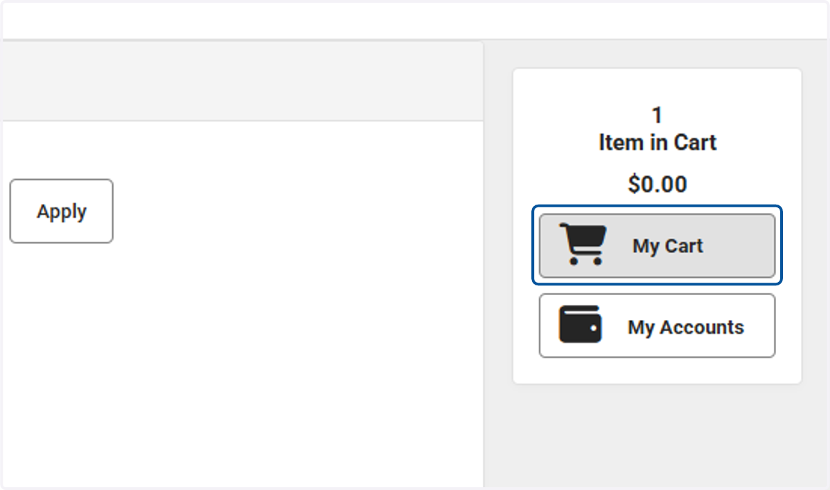 Click on My Cart