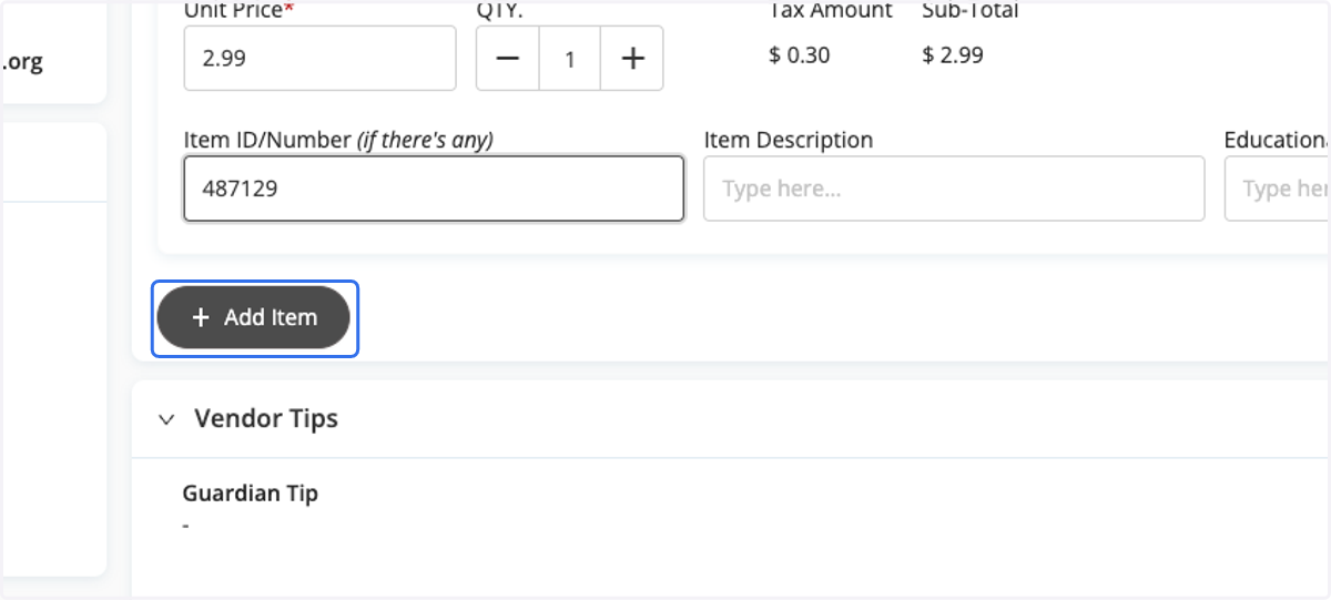 Agregar Artículos Adicionales (Opcional)