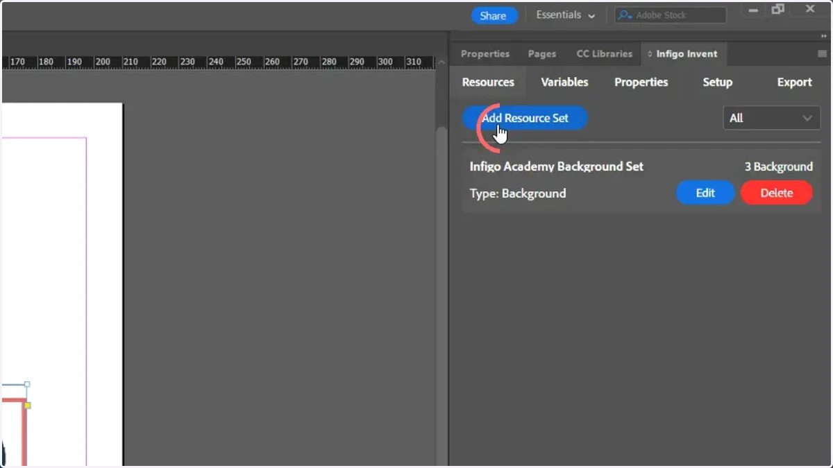 Click Add Resource Set