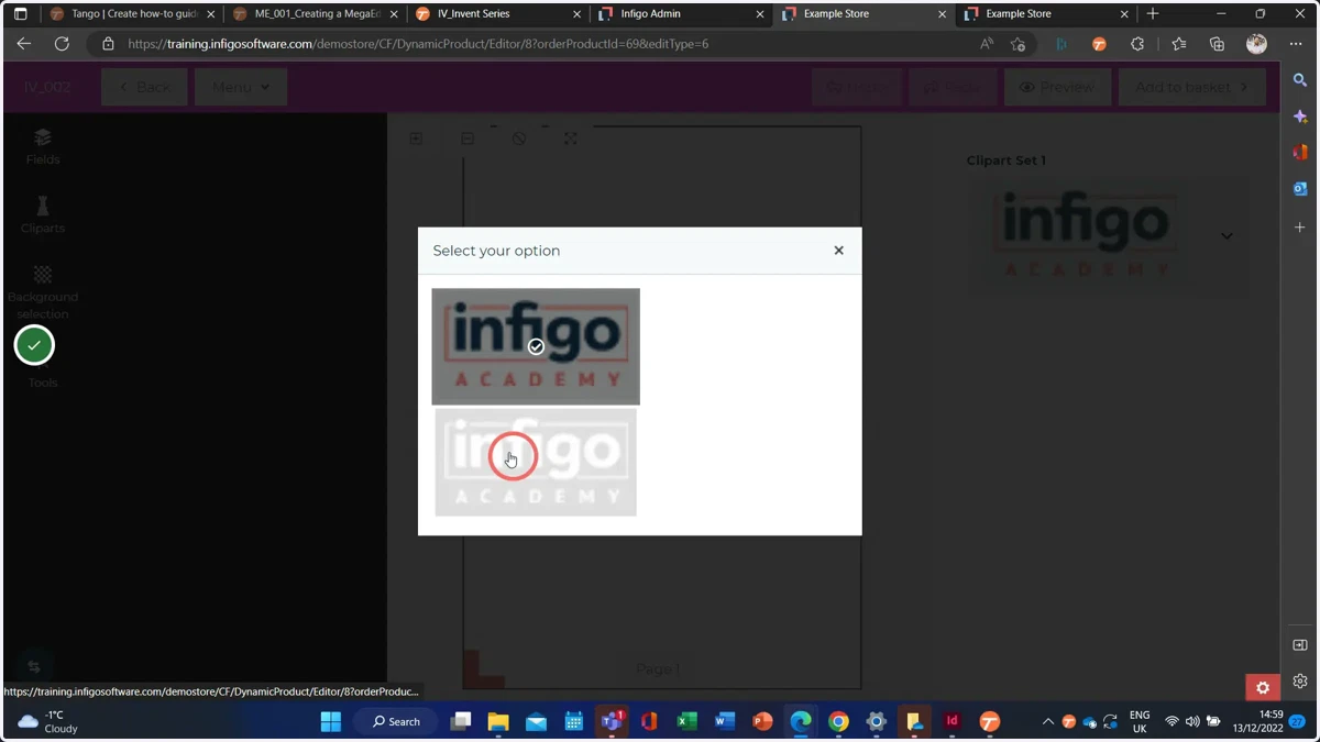 Click the variable dropdown and select between available resources