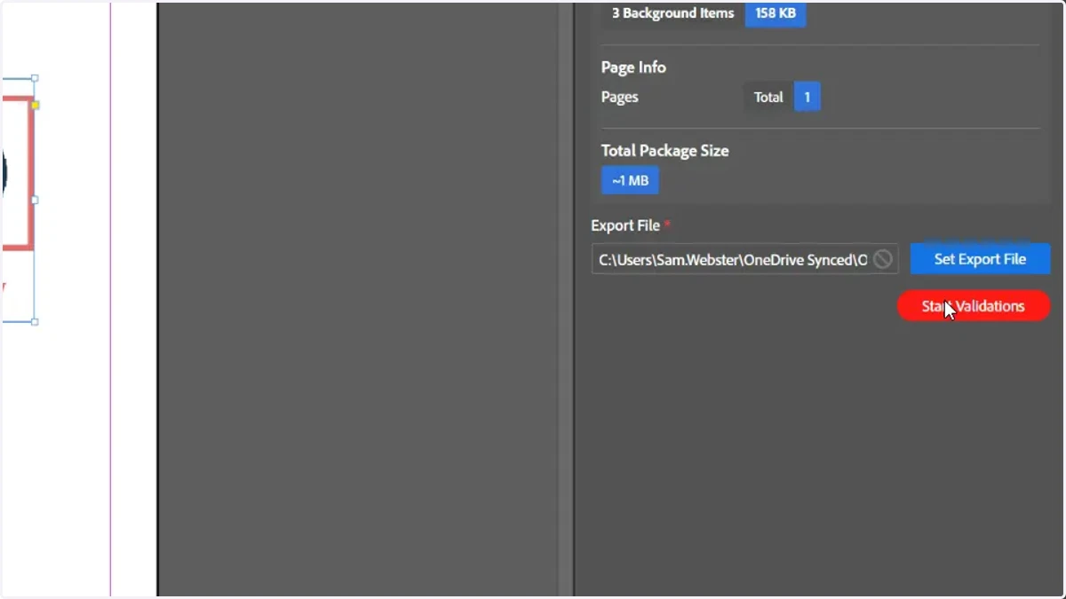 Click Start Validations and resolve any issues