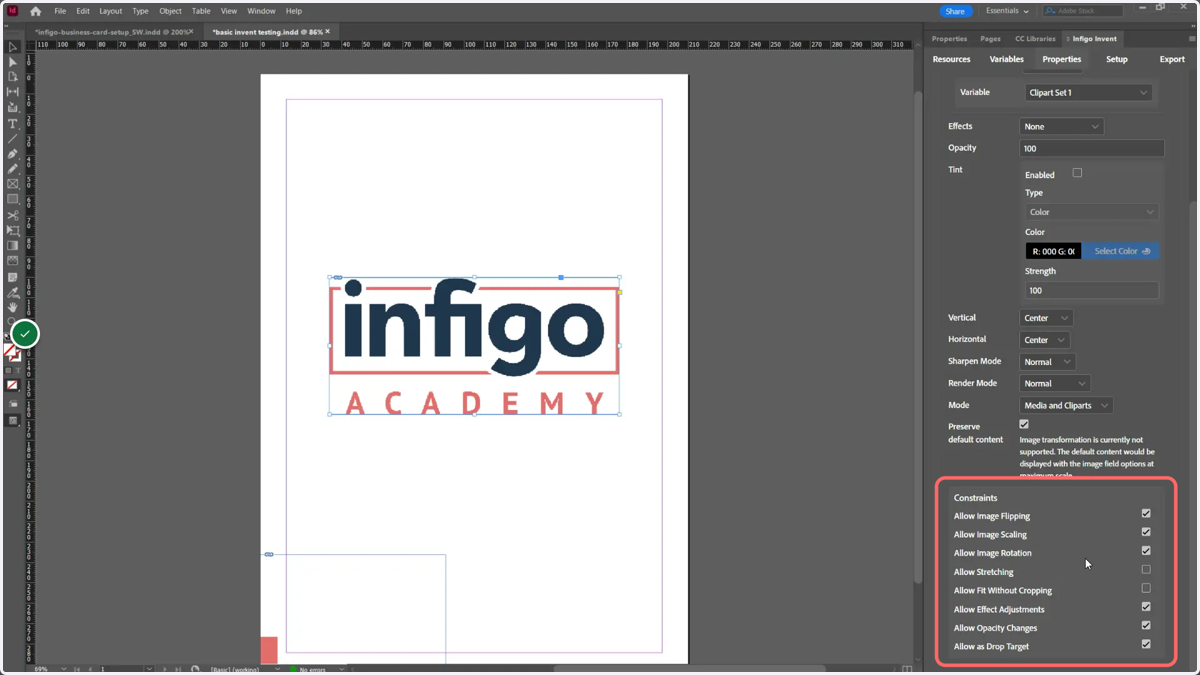 Review image constraints