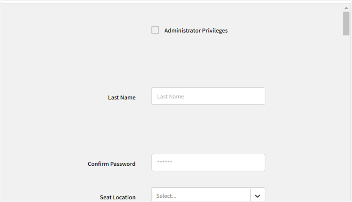 Type the users Last Name