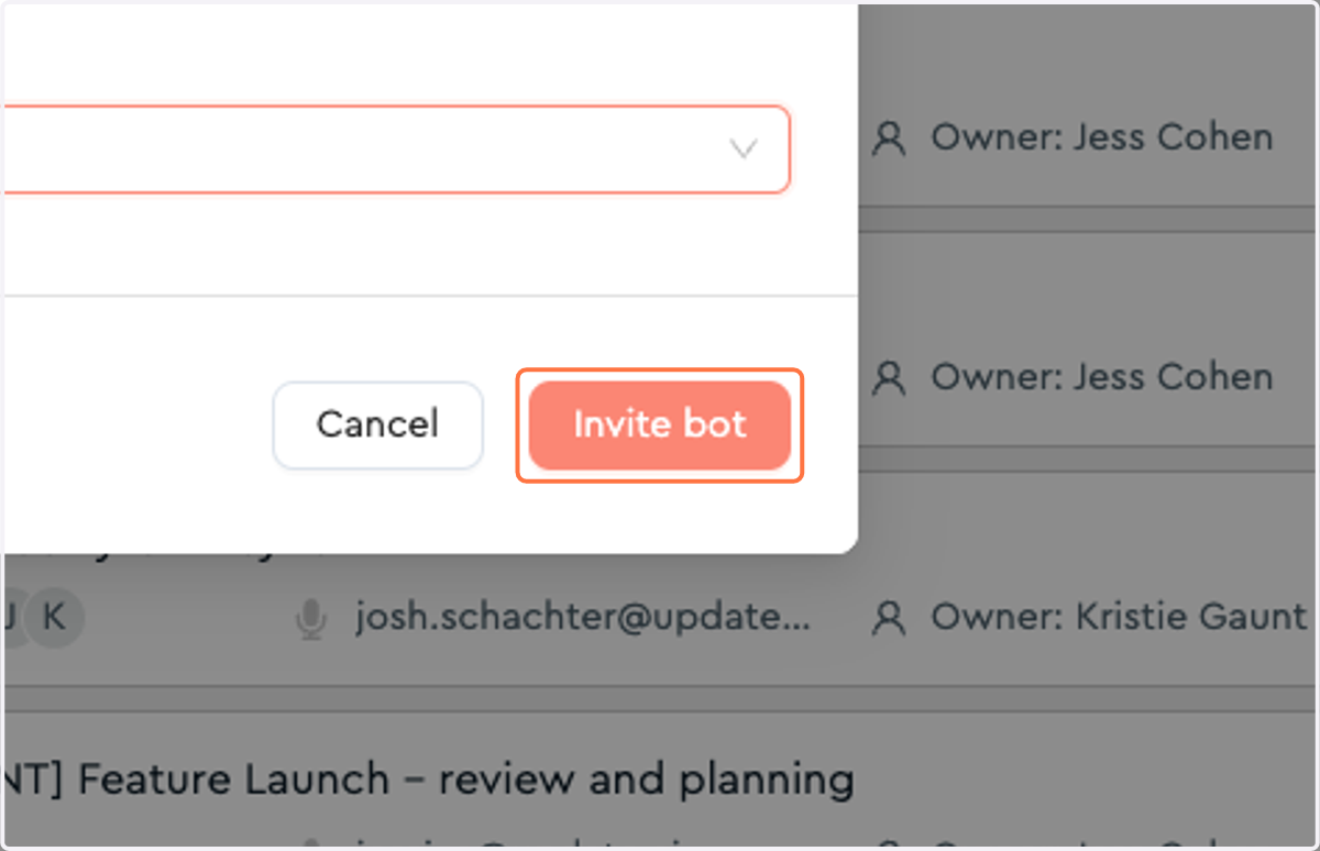 Click on Invite bot.