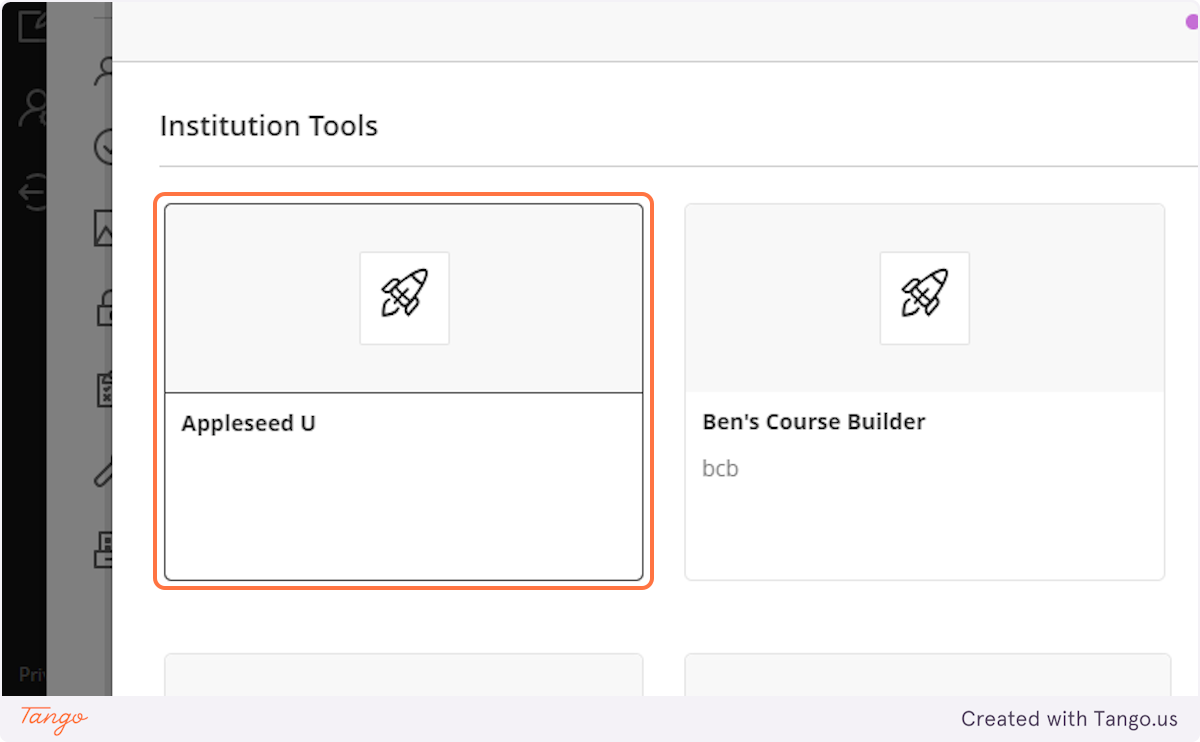 Locate your Course Builder and click into the tool. You will be taken to the course builder within Suitable.