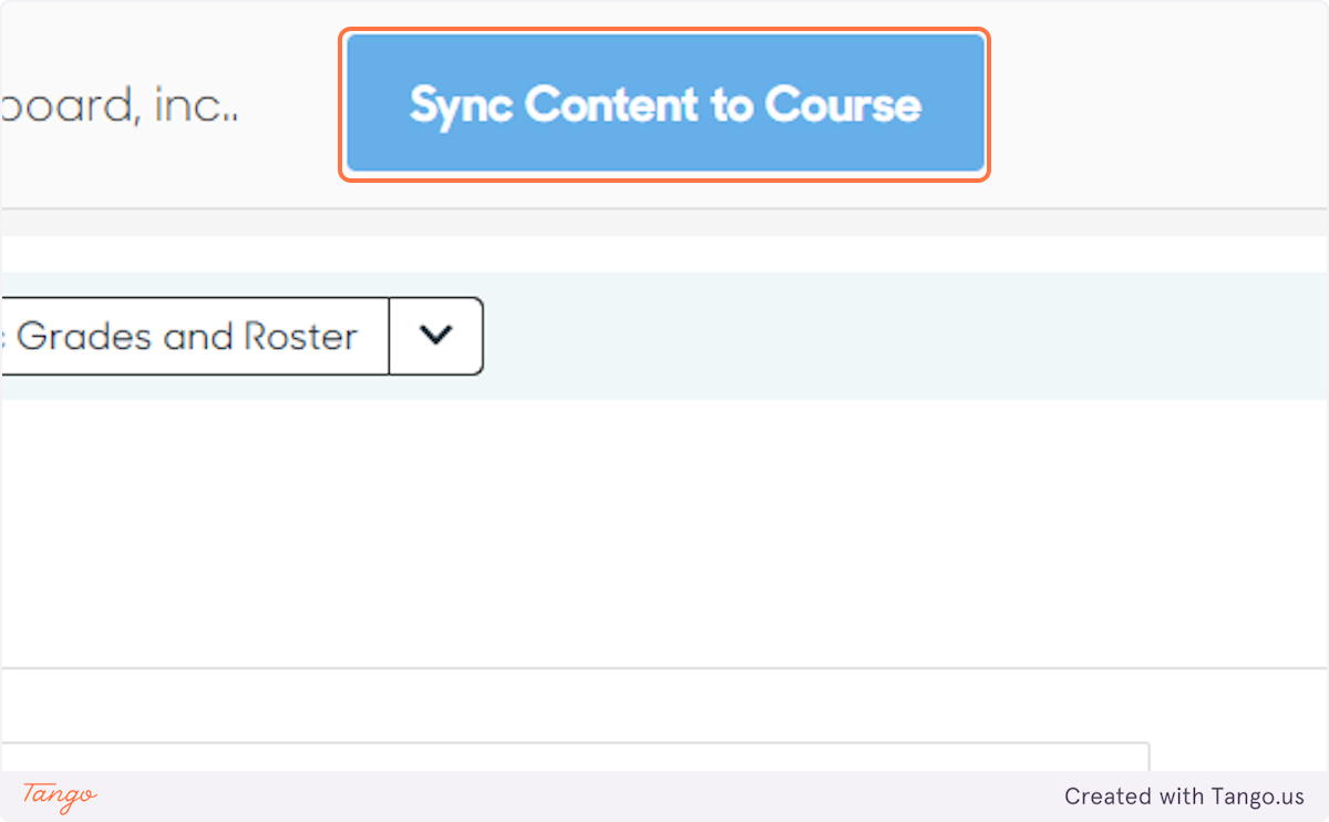 Once you have selected all of the activities that you'd like to add for now, click on the blue 'Sync Content to Course' button at the top to migrate the activities to your course in Blackboard.