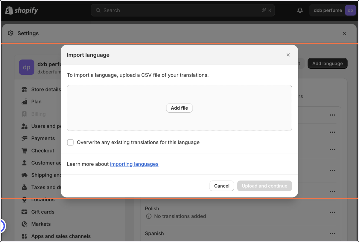 Select the CSV you just downloaded