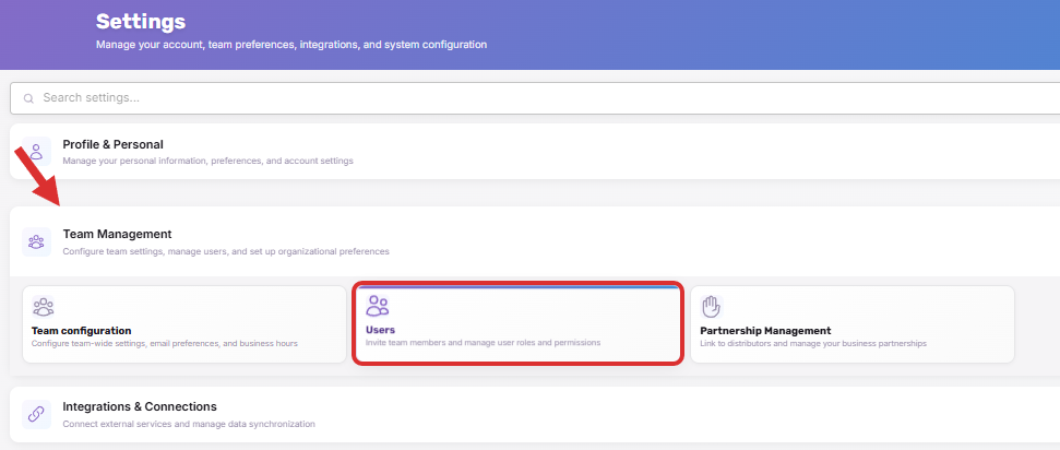 Click on Users…