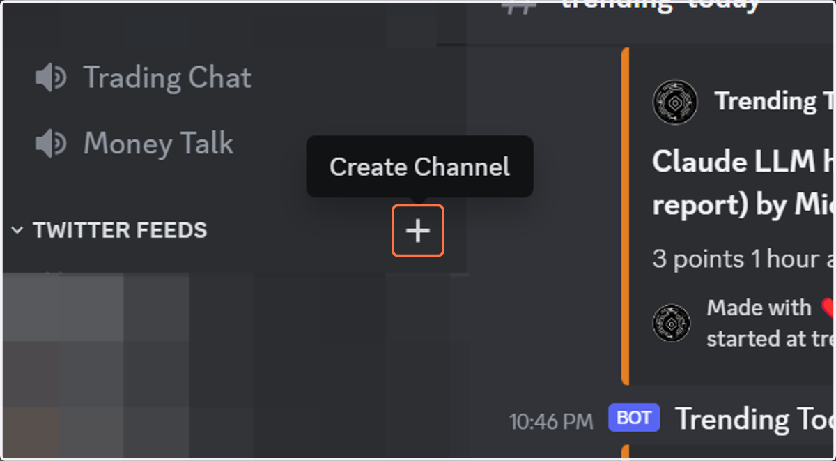 Click on Create Channel