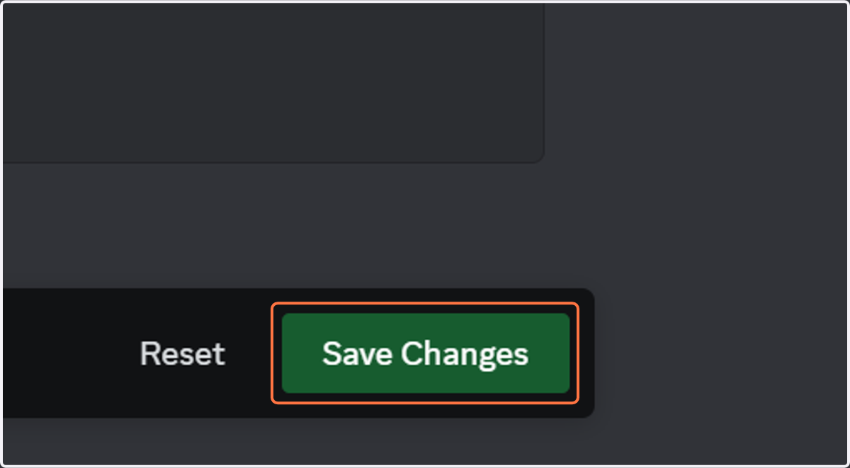 Click on Save Changes