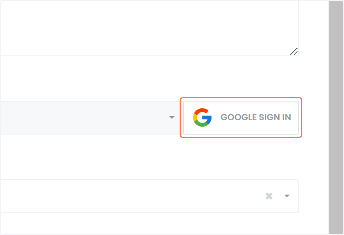 Clica em "GOOGLE SIGN IN"