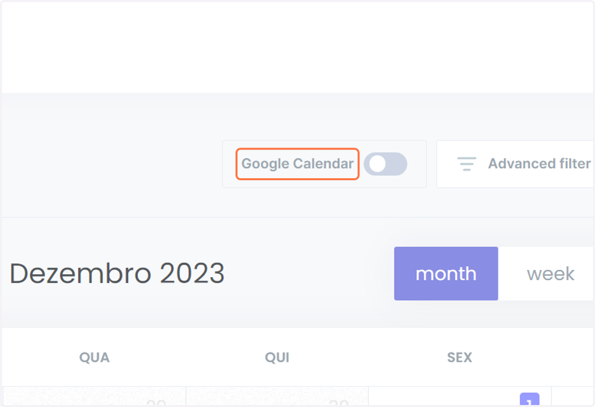 Ativa o Google Calendar