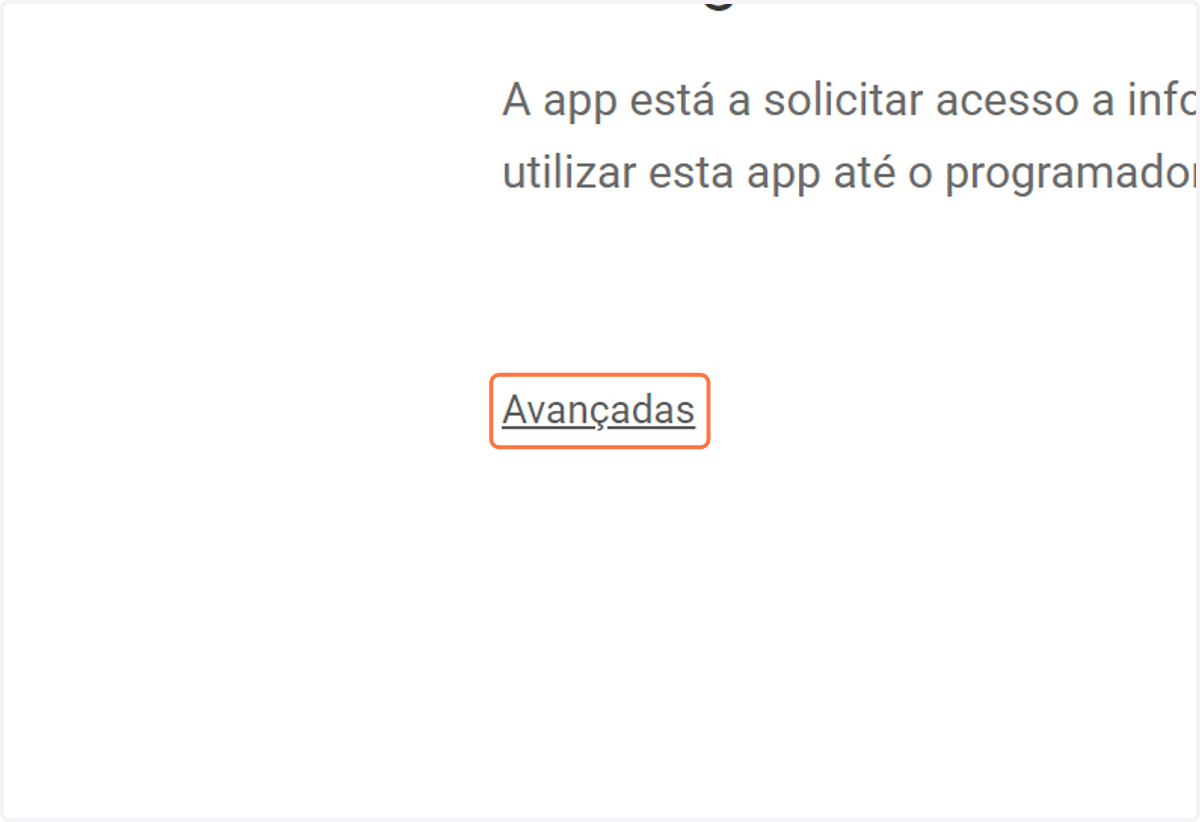 Clica em "Avançadas"