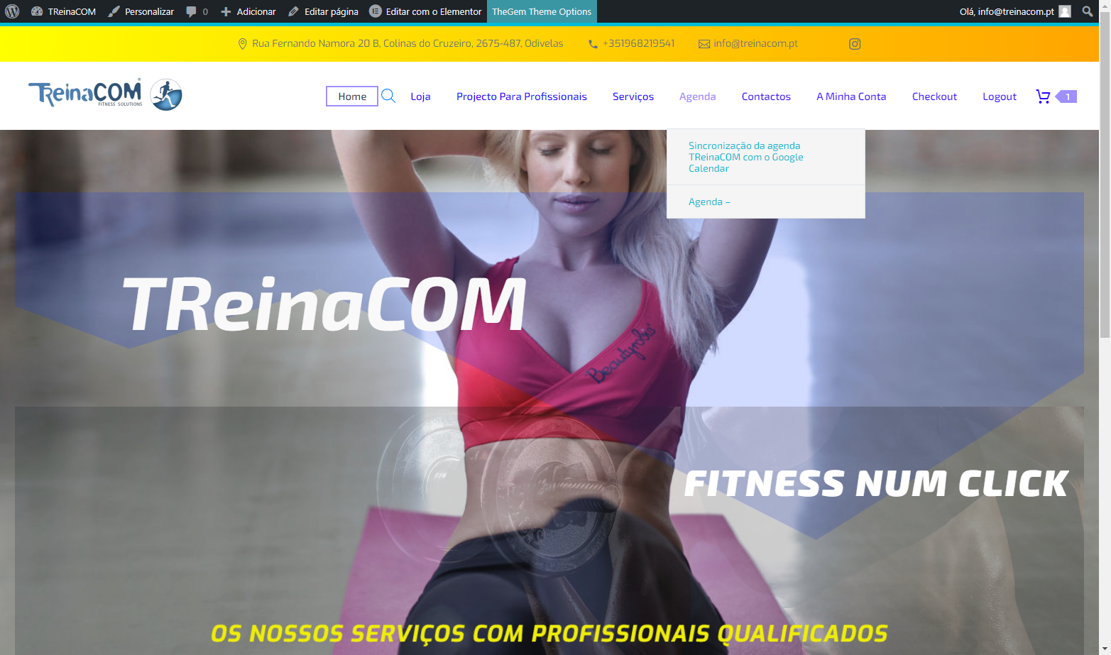 Clica em "Agenda"