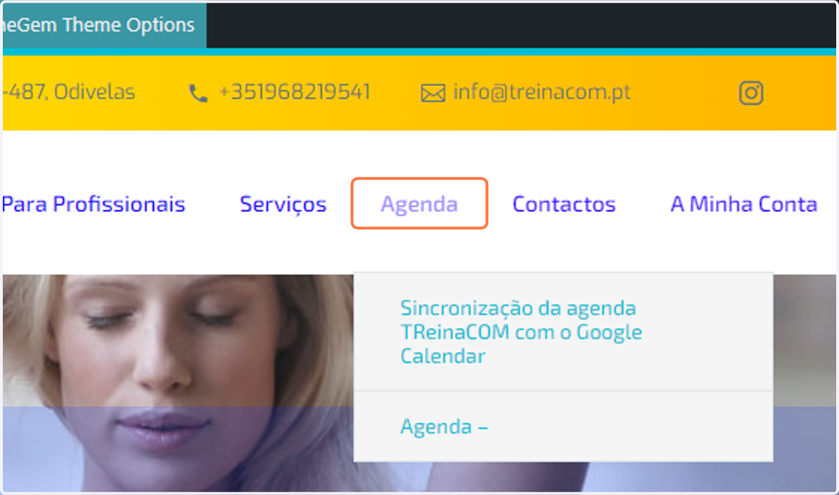 Clica em "Agenda"