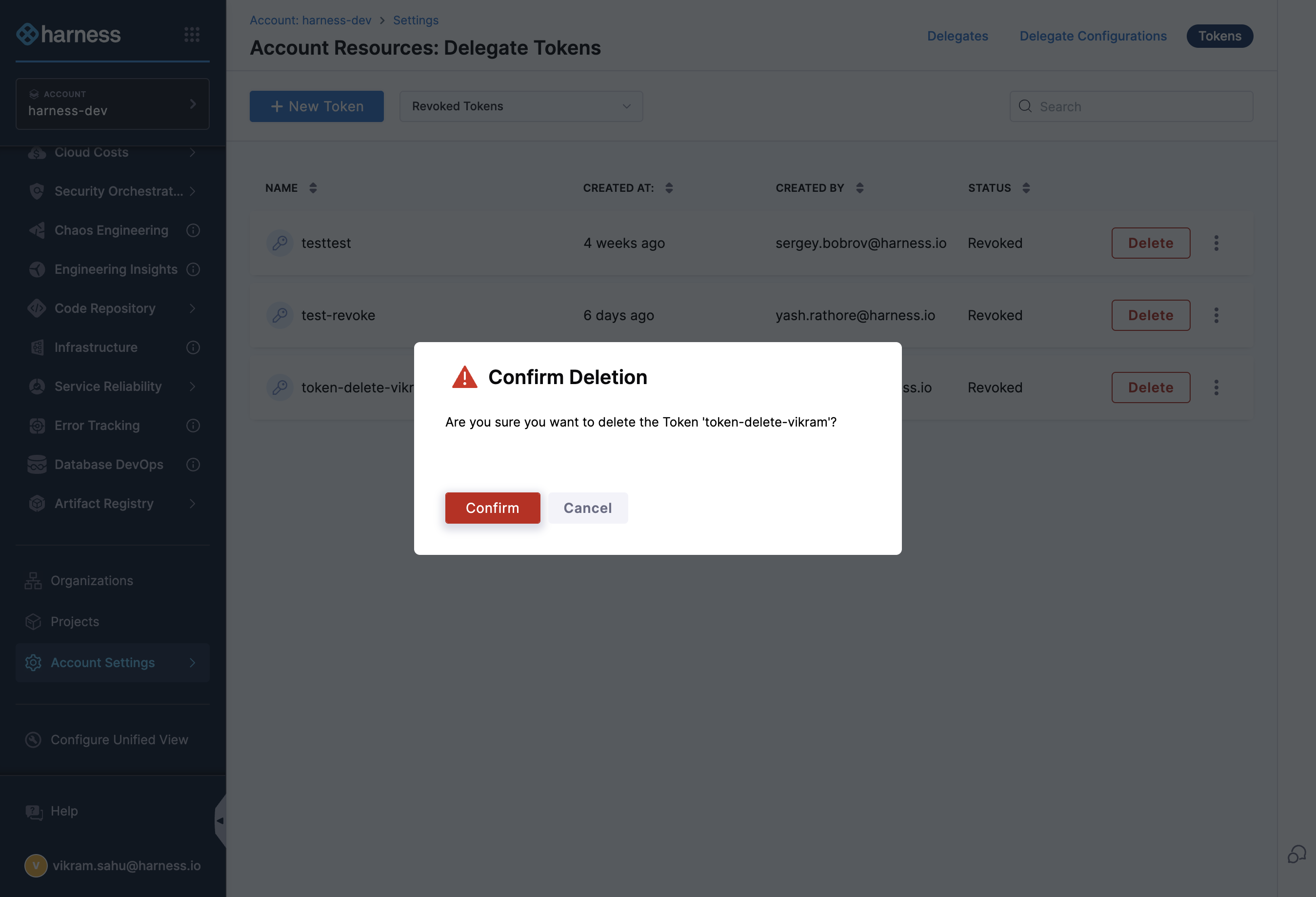 Click on Confirm