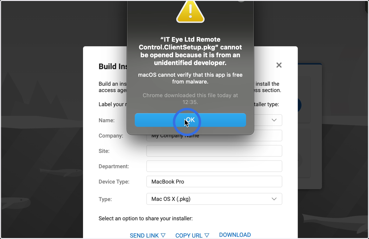 This warning is expected