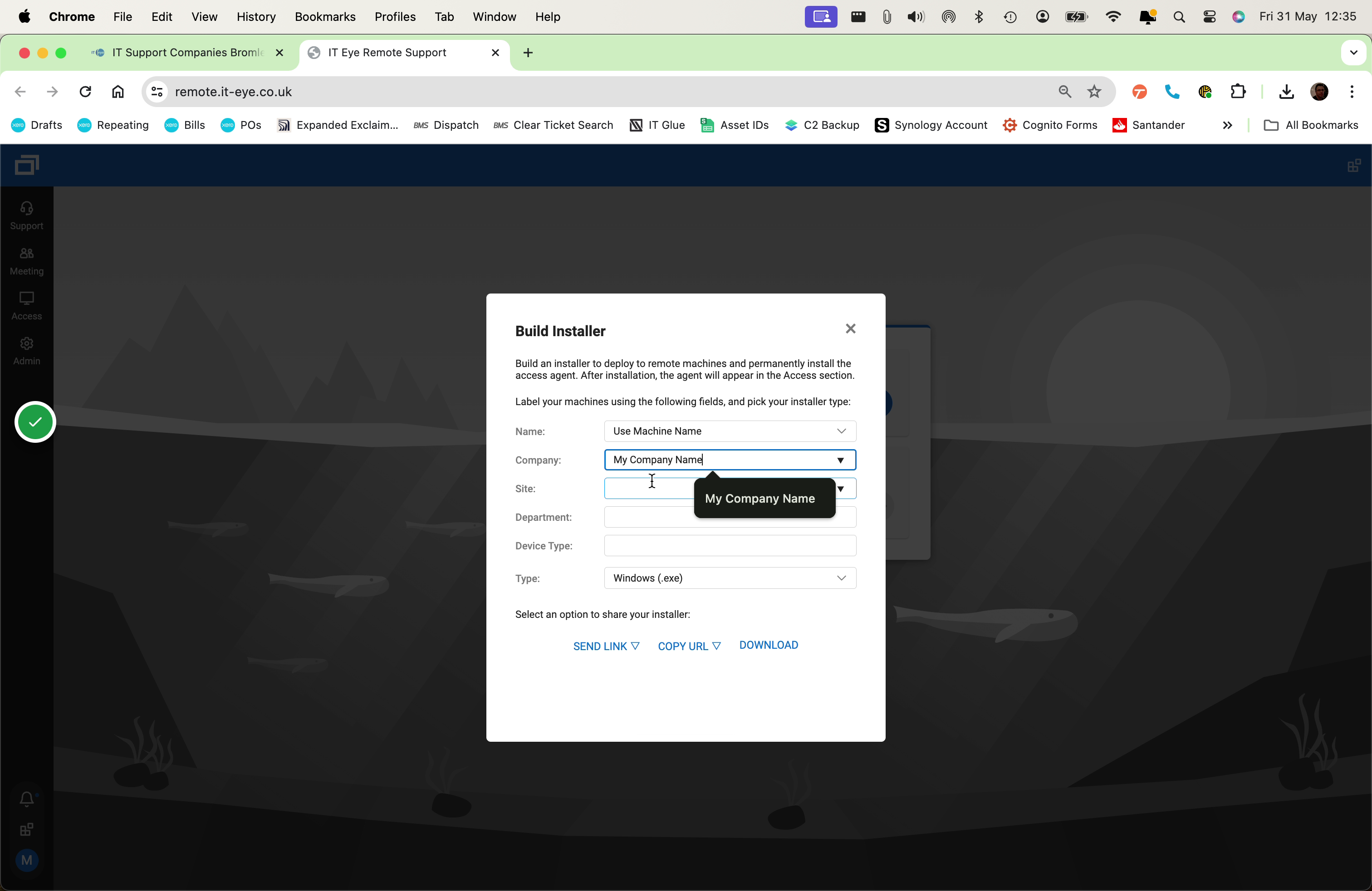 Enter your company name