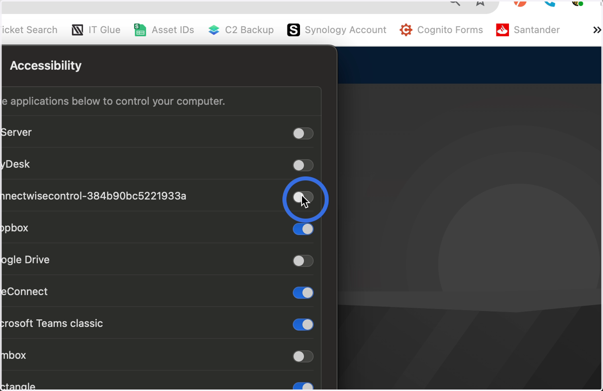 Click here on Connectwise Control