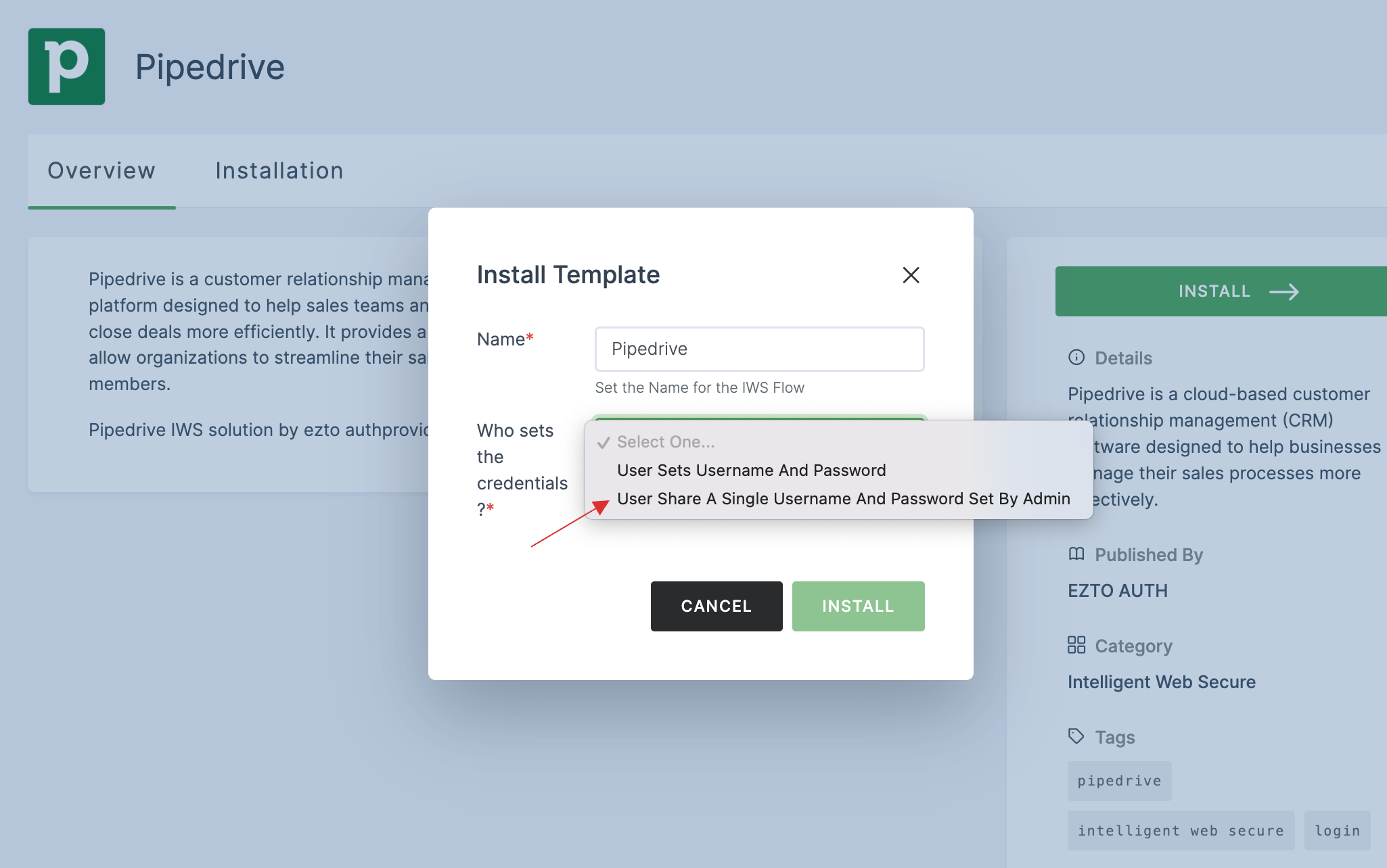 User Share A Single Username And Password Set By Admin