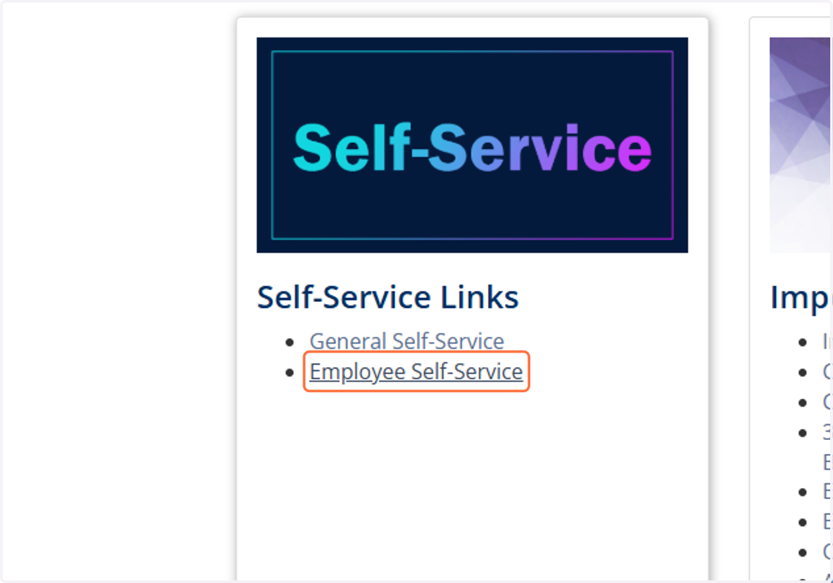 Click on Employee Self-Service