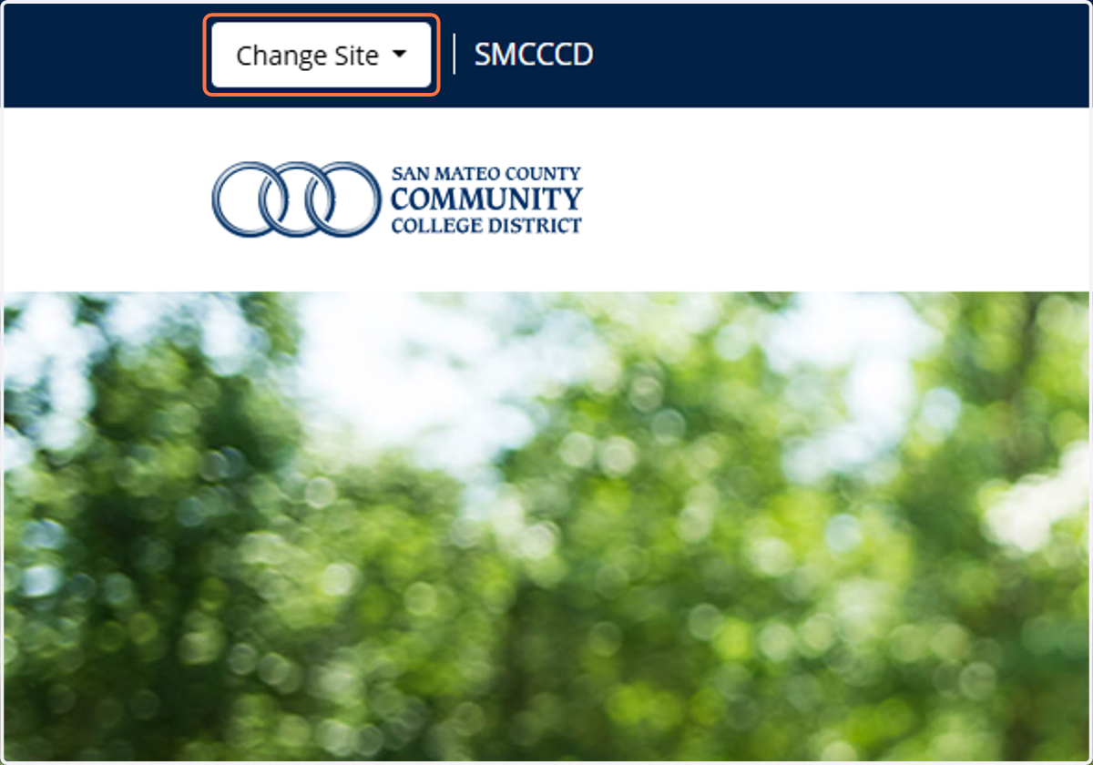 Click on Change Site