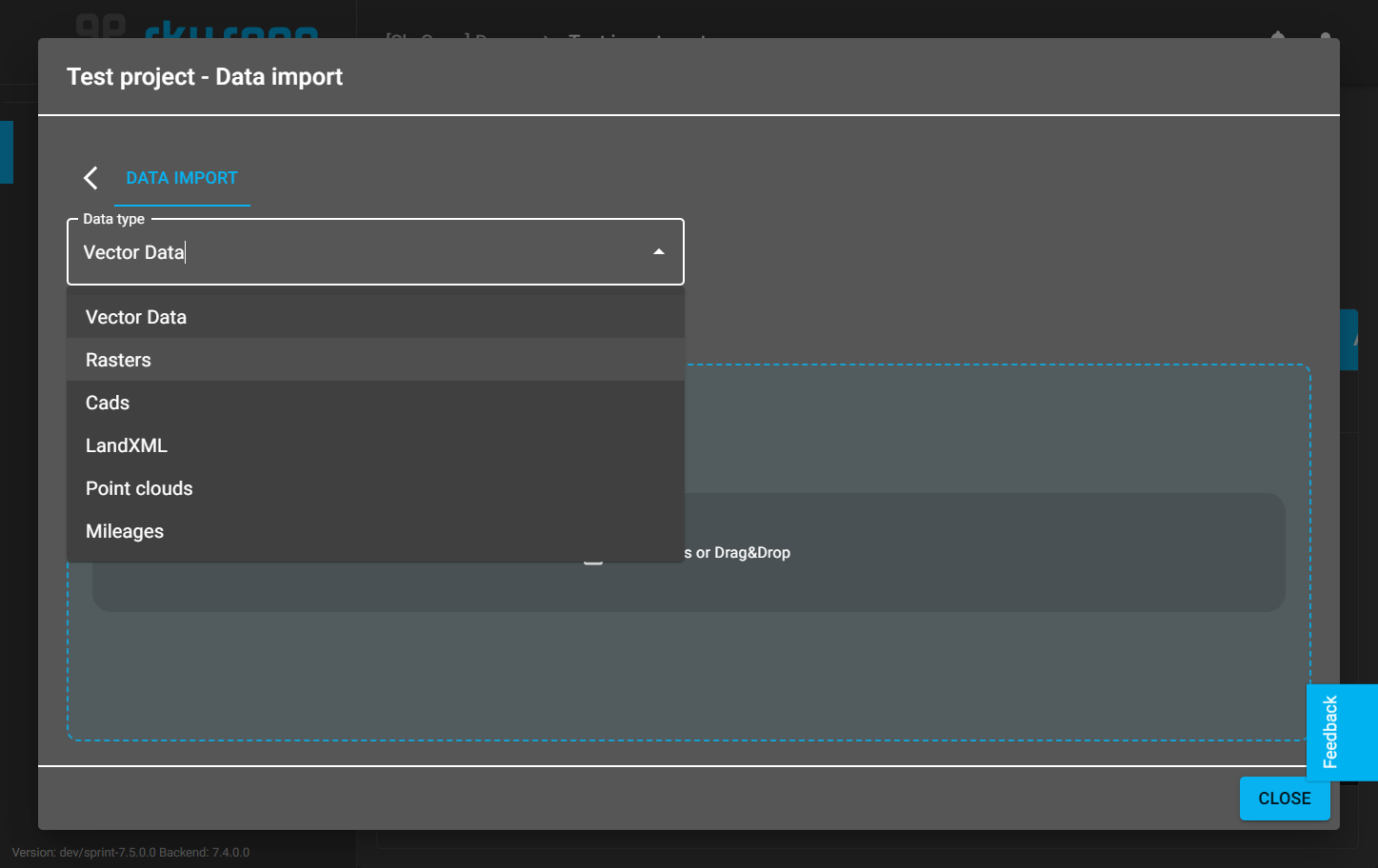 EXAMPLE - uploading an orthophotomap.