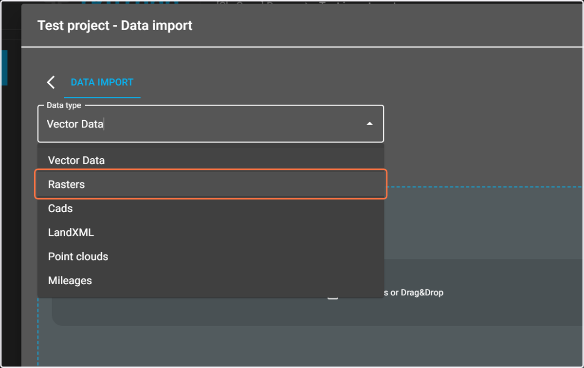 EXAMPLE - uploading an orthophotomap.