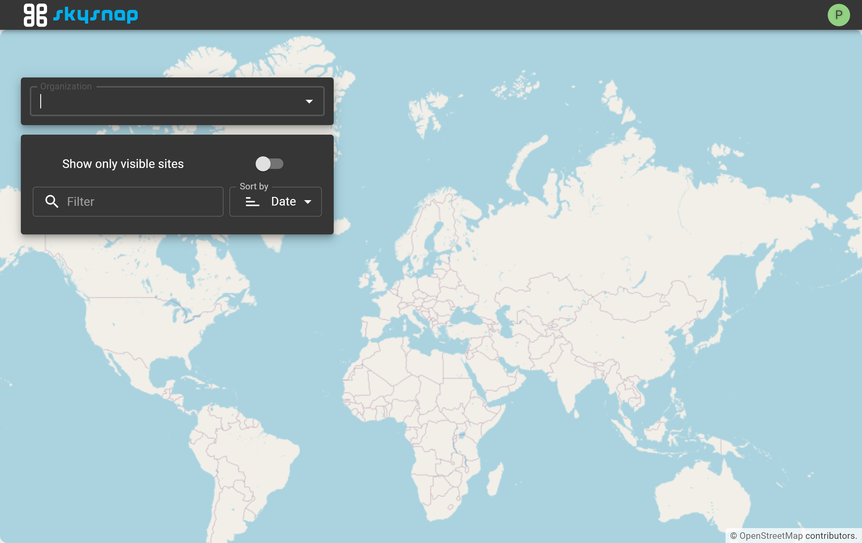 You will be redirected to the site (location) selection page.