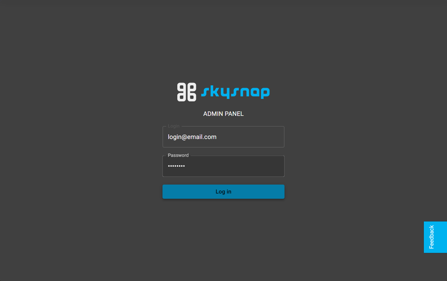 Then you need to log in to the Admin panel using the same login and password that you use to log in to the main system.