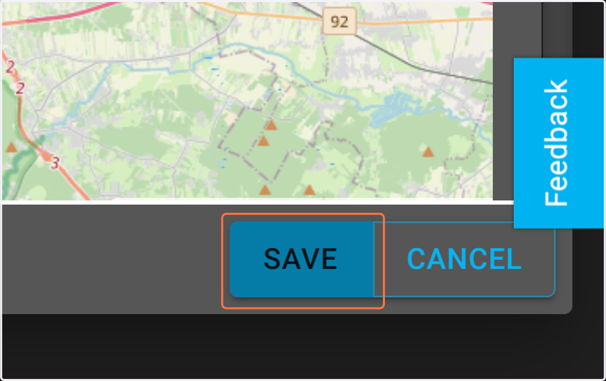 Confirm your selection with the "Save" button.