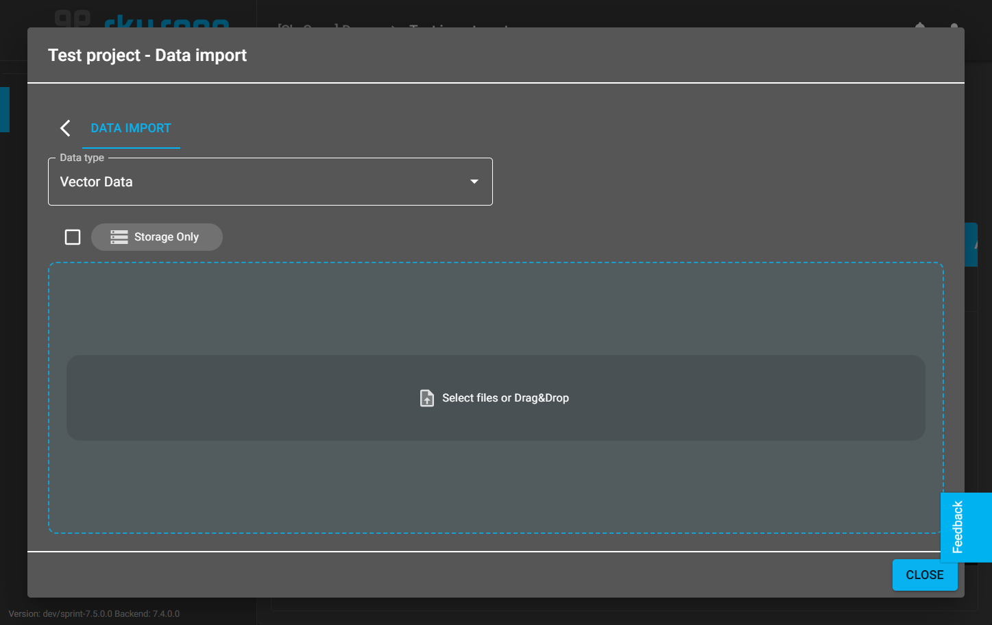 Then select the type of data you want to import.