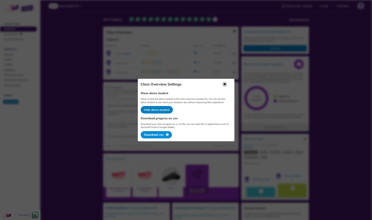 Click on Download .csv