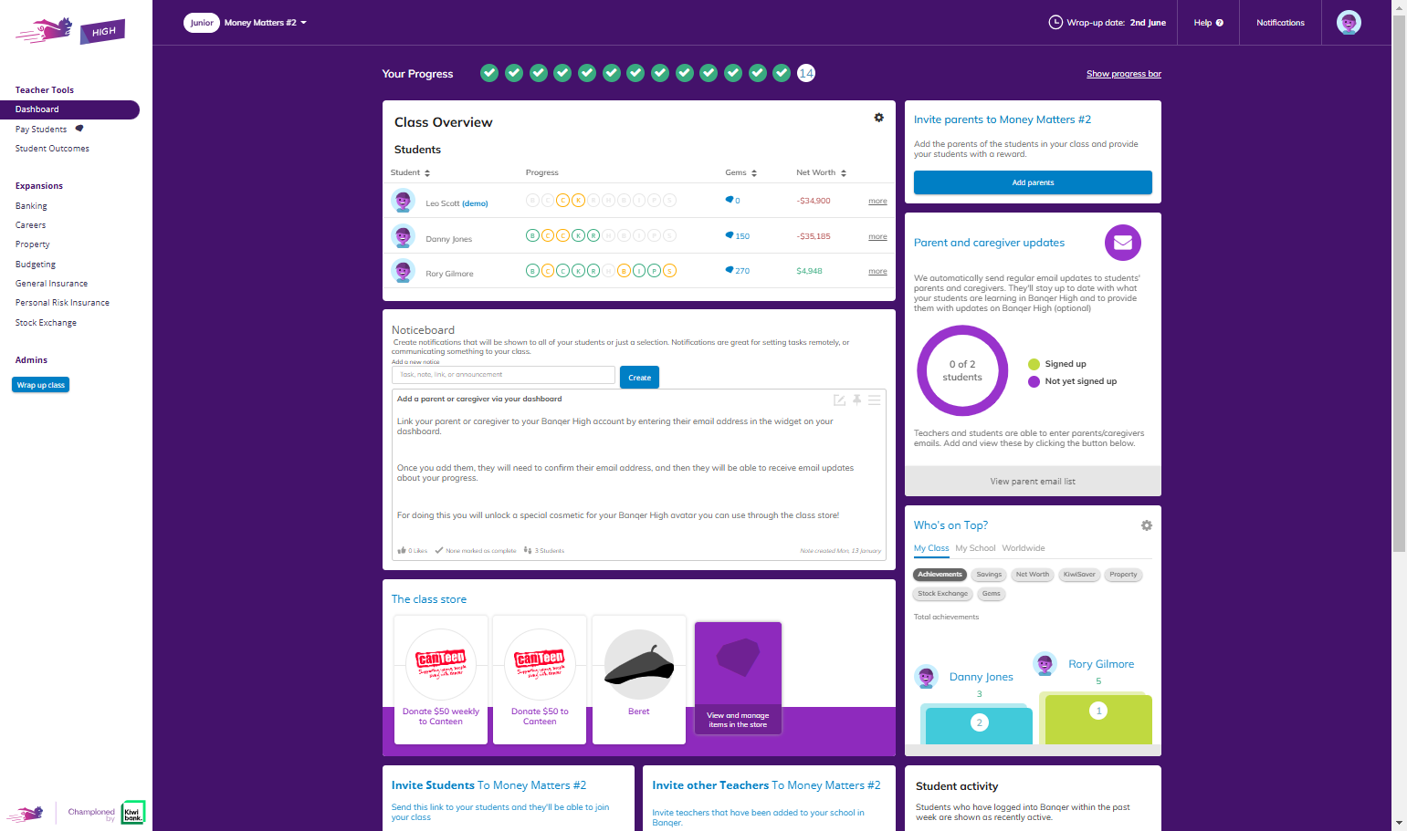 Click on Dashboard