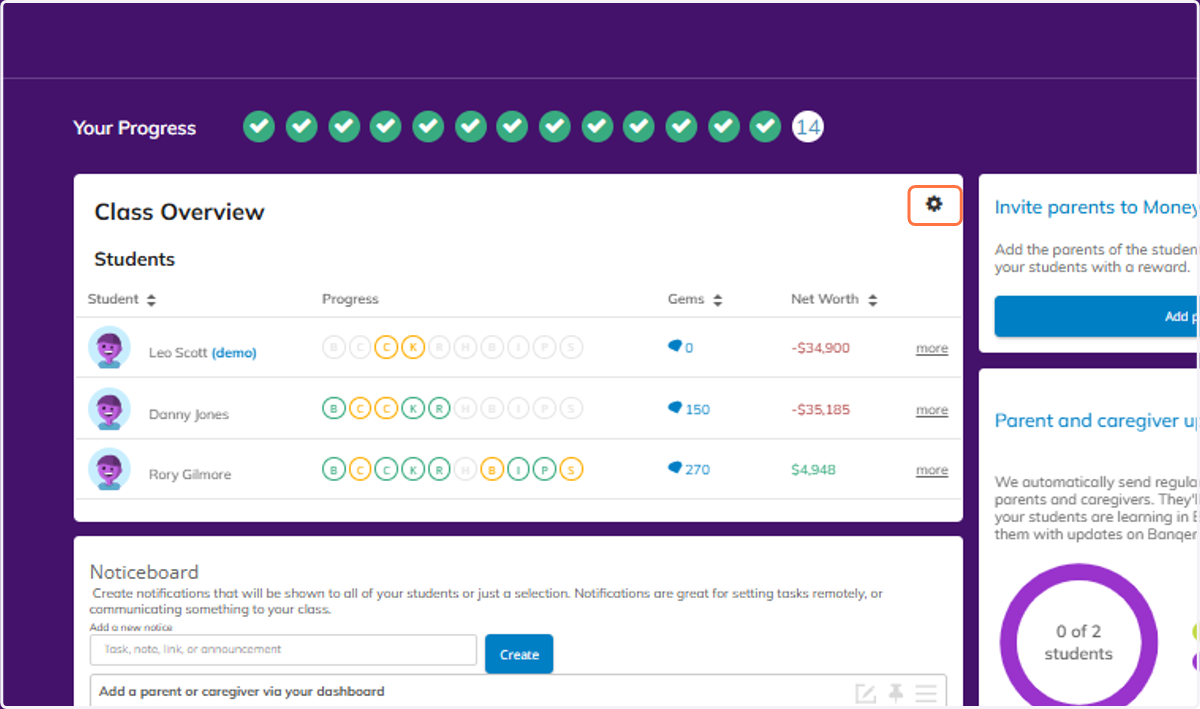 Click on Class Overview