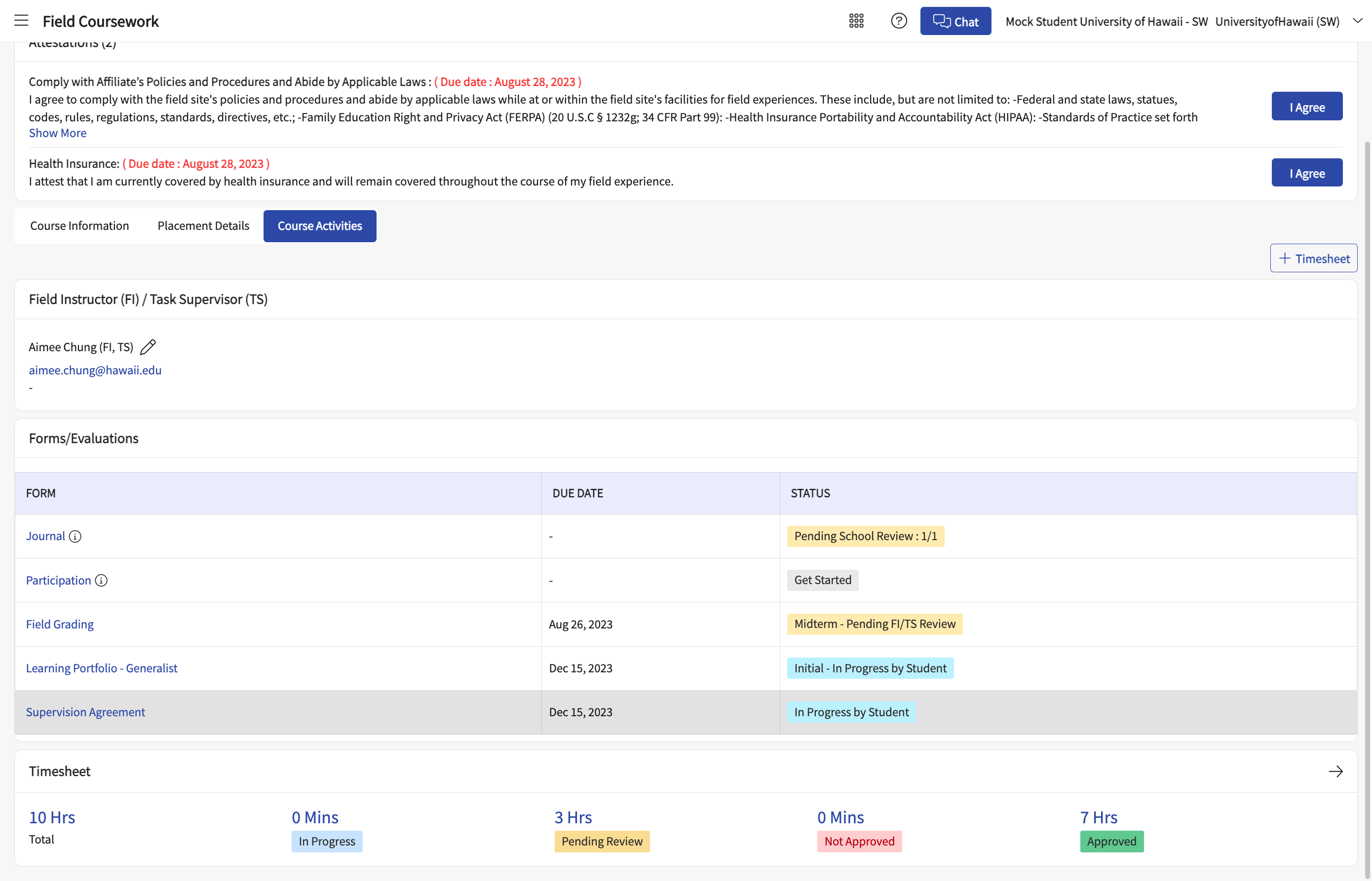 Scroll down and click on Supervision Agreement