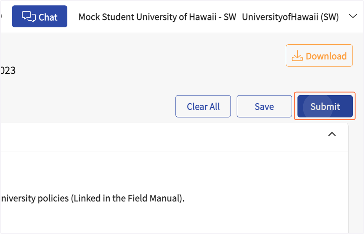 Click on Submit (at the top).