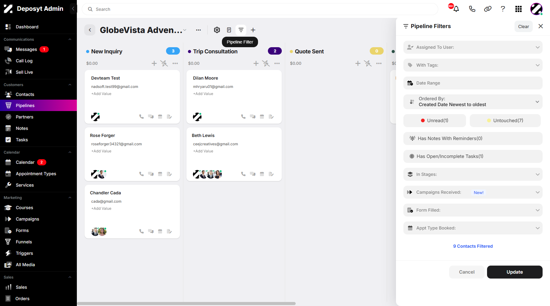 Step 5: To enable the Save Smart View feature, you need to make some adjustments first, as this feature applies to a non-default view. Any filtering changes will work.