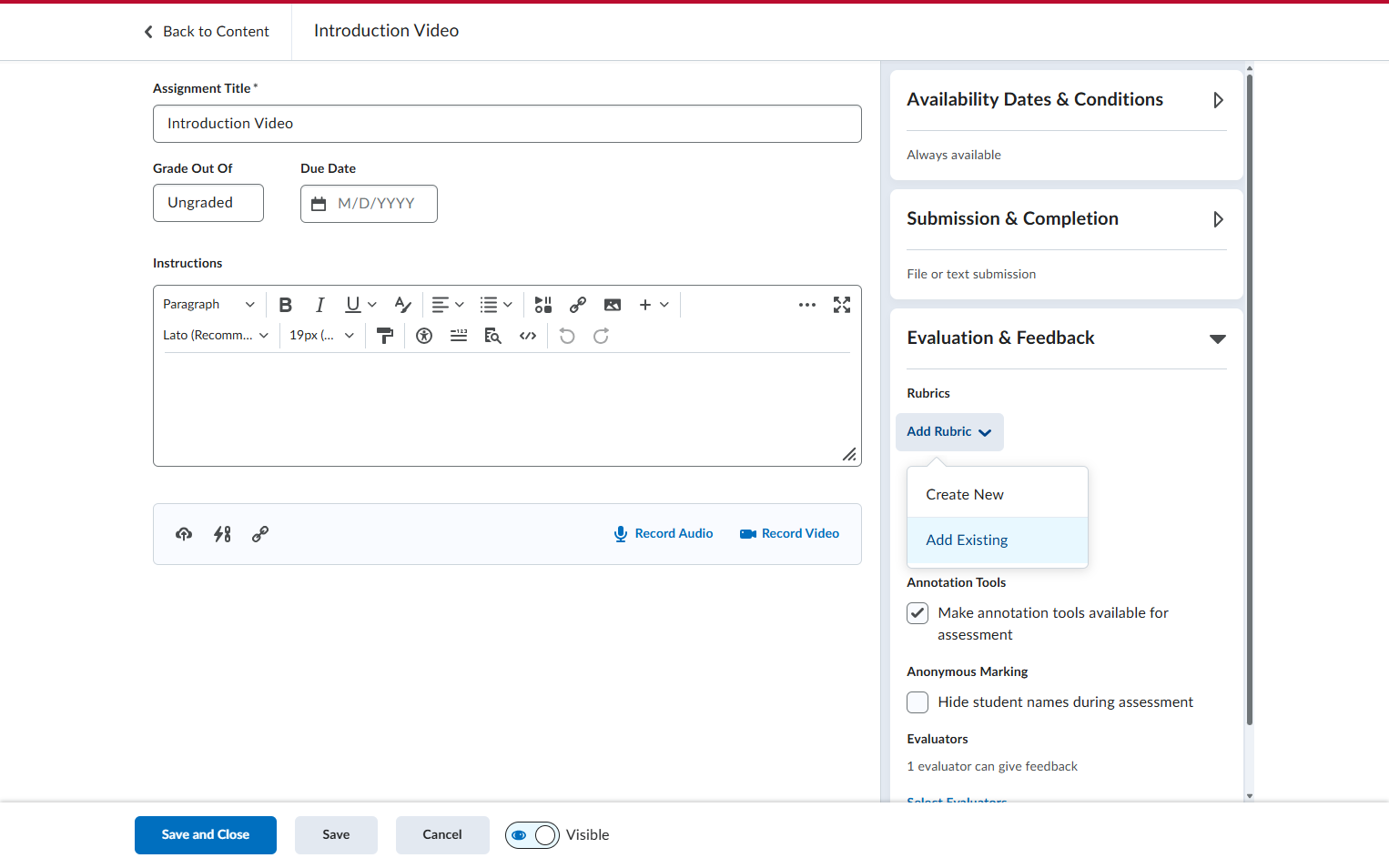 Click on Add Existing