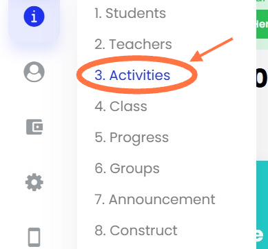 Klik 'Activities'.
