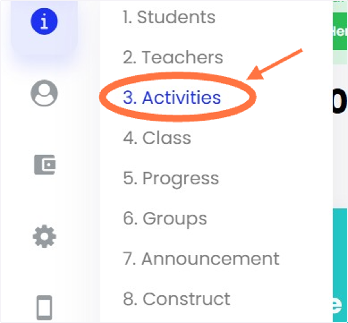 Klik 'Activities'.