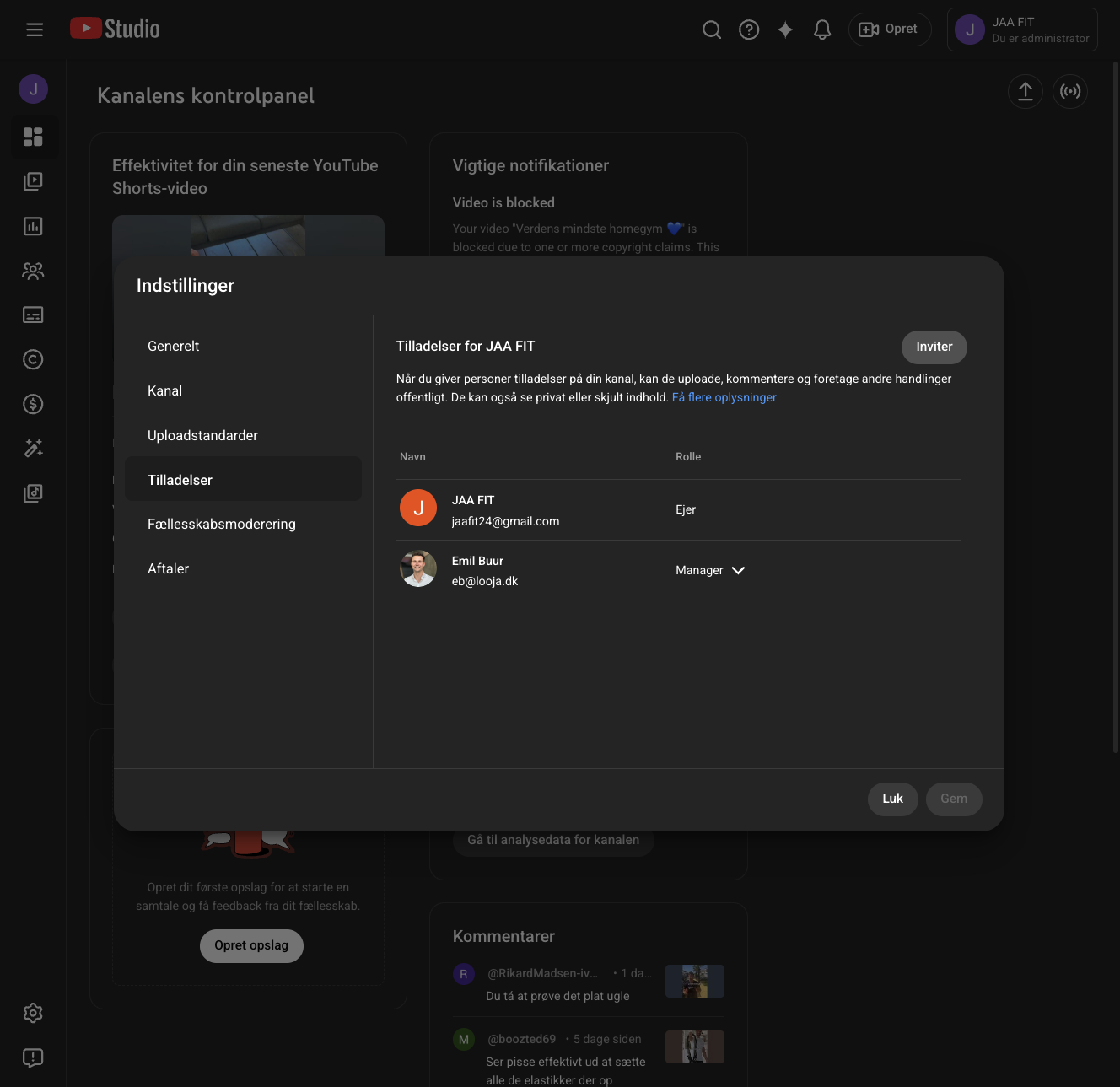 Click on Inviter